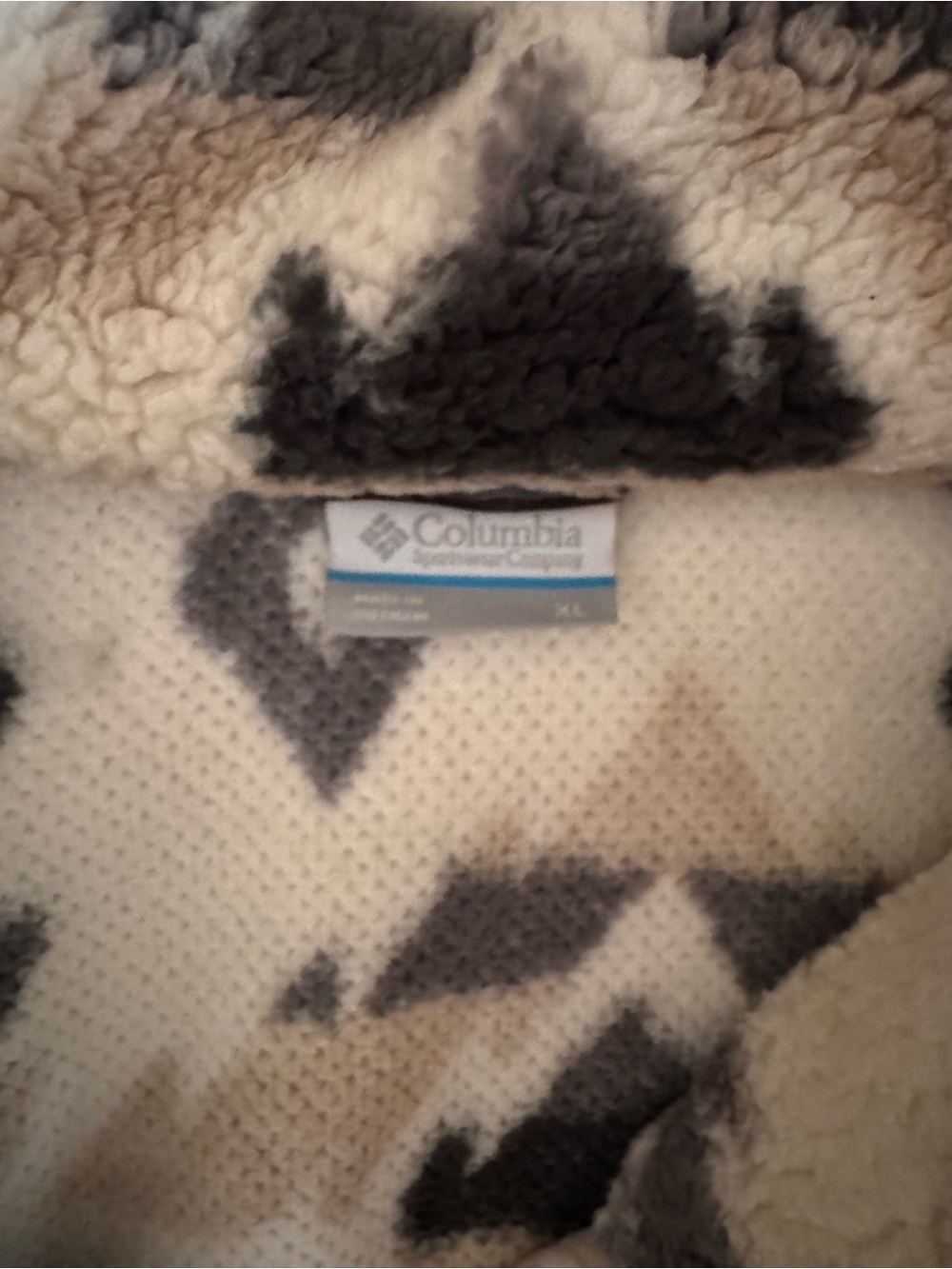 NWOT - Columbia Sherpa Fleece Jacket Aztec Southwest Print XL Like New - Picture 6 of 7